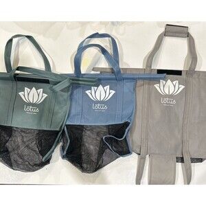 Lotus Trolley Bags for Grocery Carts Reusable Organization Lot of 3